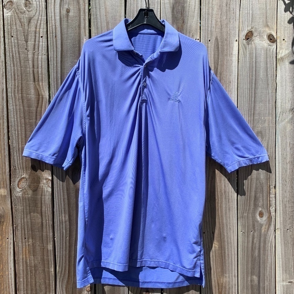 TURTLESON blue polo shirt - size large